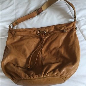 Lucky brand Italian leather boho bag